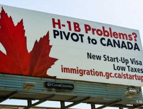 Startup Visa Canada Billboard on US101 Silicon Valley