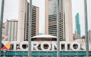 Startup Visa Canada Update, image showing Toronto city hall with Toronto letters in front of it